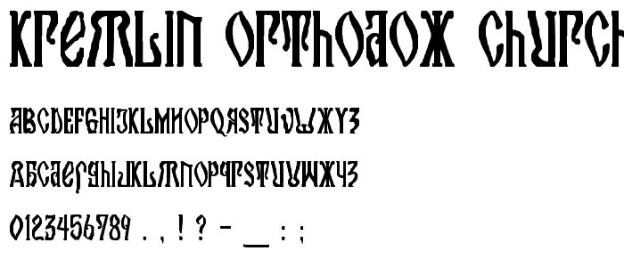 Kremlin Orthodox Church font